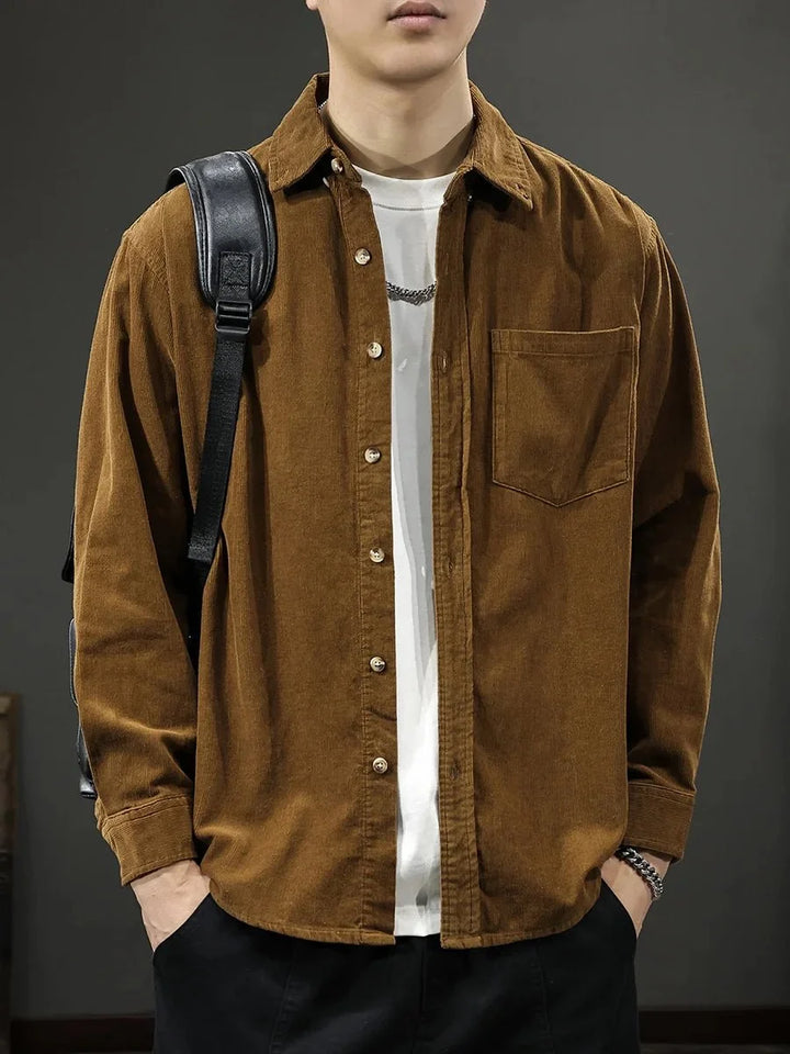 Chemise américaine rétro à manches longues