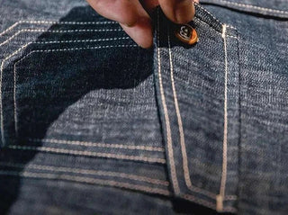 Chemise rétro unie en denim à manches longues