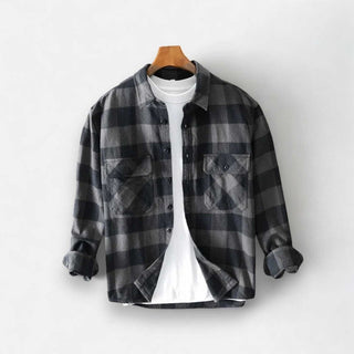 Chemise rétro d’été à carreaux