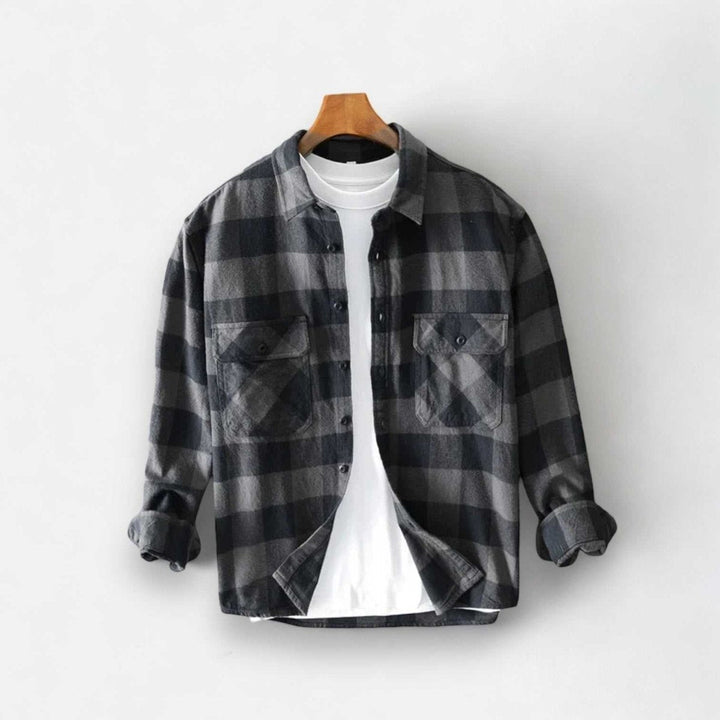 Chemise rétro d’été à carreaux