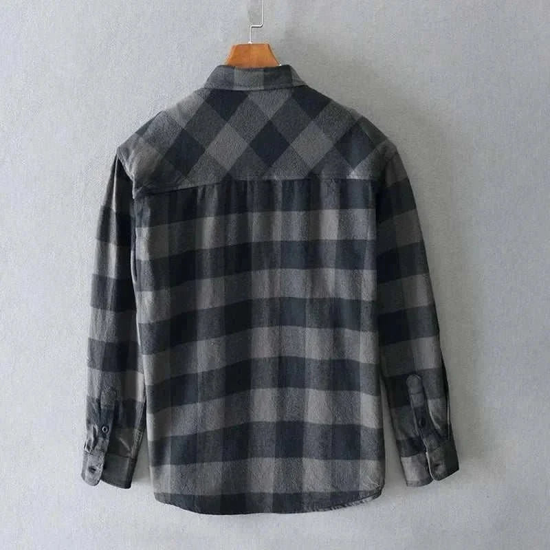 Chemise rétro d’été à carreaux