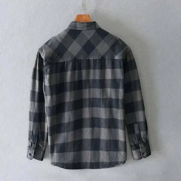 Chemise rétro d’été à carreaux