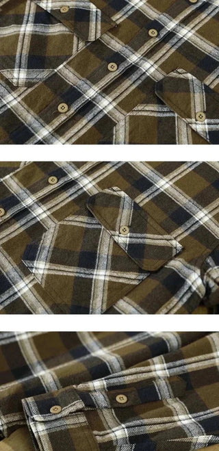 Chemise rétro d’été à carreaux