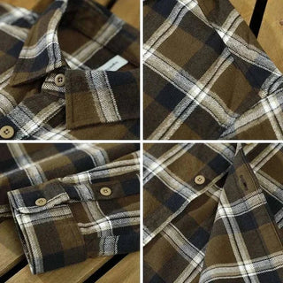 Chemise rétro d’été à carreaux