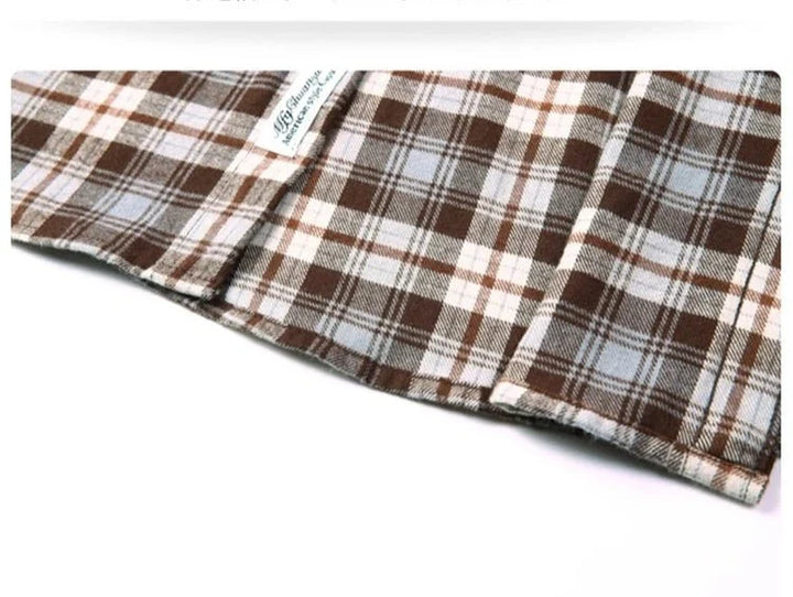 Chemise décontractée à carreaux noir et blanc