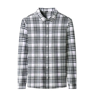 Chemise décontractée à carreaux noir et blanc