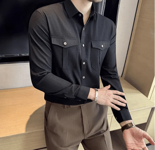 Chemise utilitaire à doubles poches poitrine