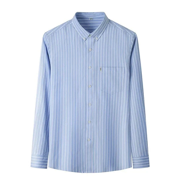 Chemise classique en coton à rayures