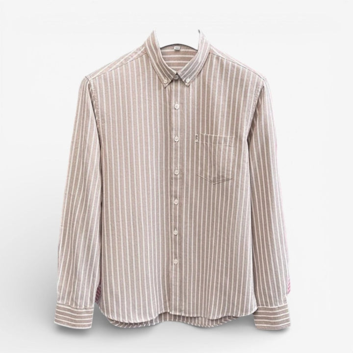 Chemise classique en coton à rayures