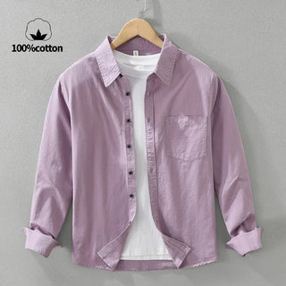 Chemise décontractée en coton aux tons naturels