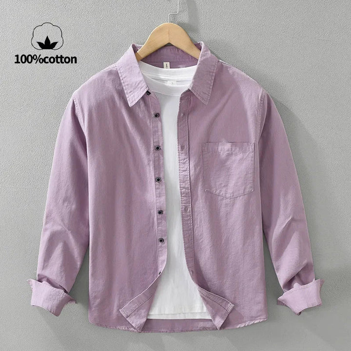 Chemise décontractée en coton aux tons naturels