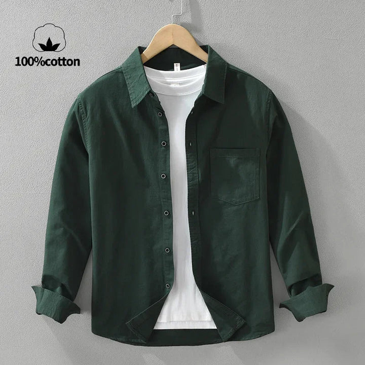 Chemise décontractée en coton aux tons naturels