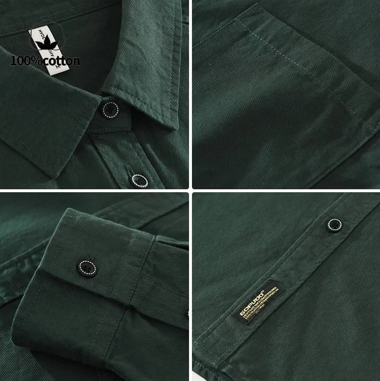 Chemise décontractée en coton aux tons naturels
