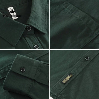 Chemise décontractée en coton aux tons naturels