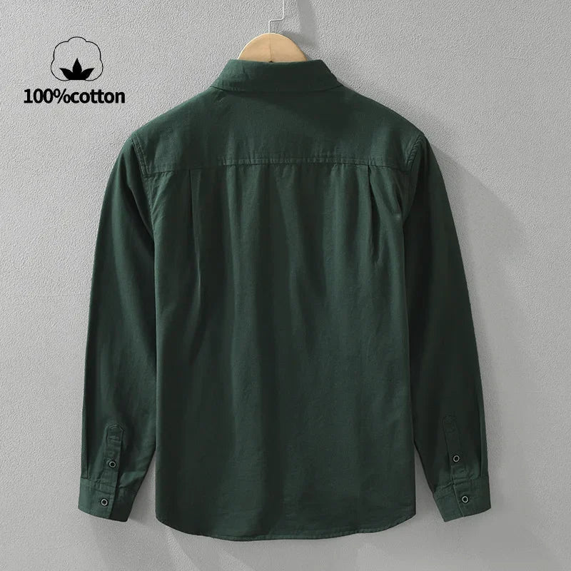 Chemise décontractée en coton aux tons naturels