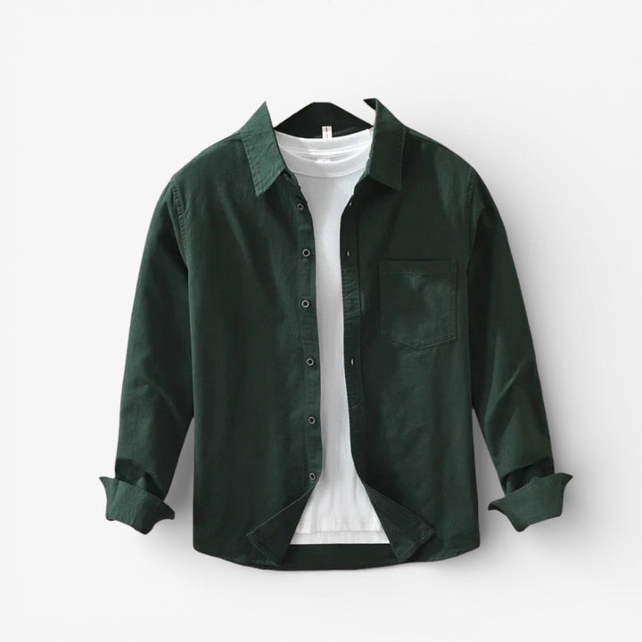 Chemise décontractée en coton aux tons naturels