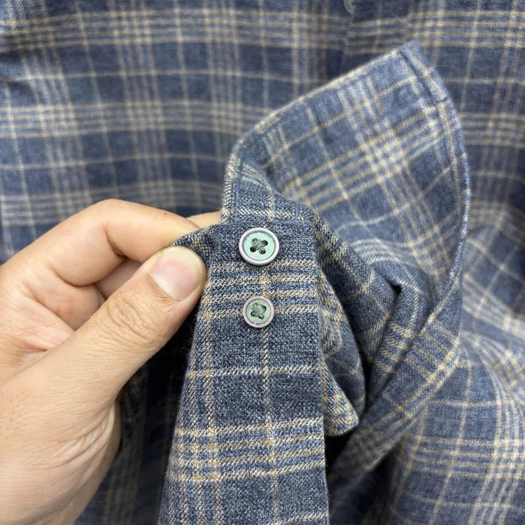 Chemise à carreaux en coton brossé