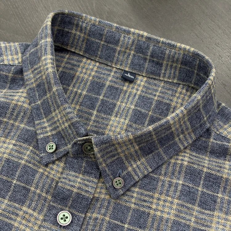 Chemise à carreaux en coton brossé