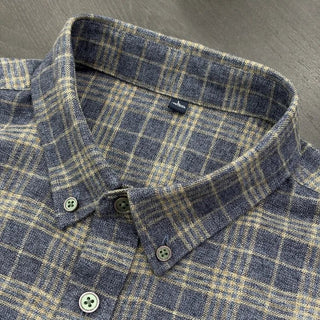 Chemise à carreaux en coton brossé