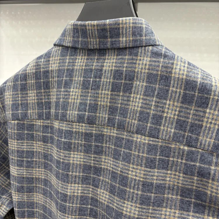 Chemise à carreaux en coton brossé