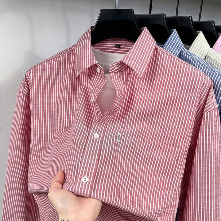Chemise rayée en lin