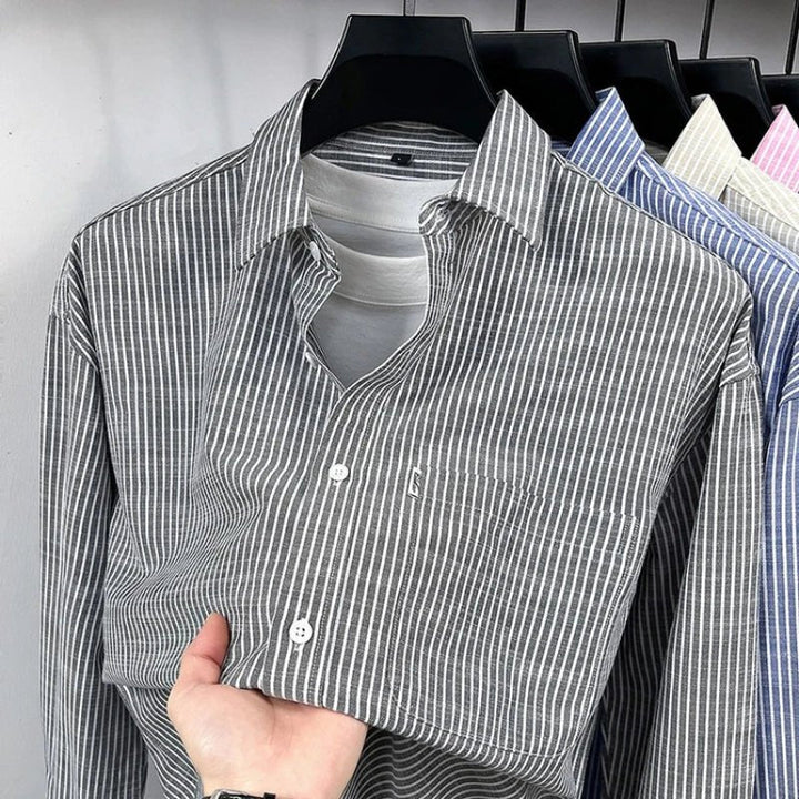 Chemise rayée en lin
