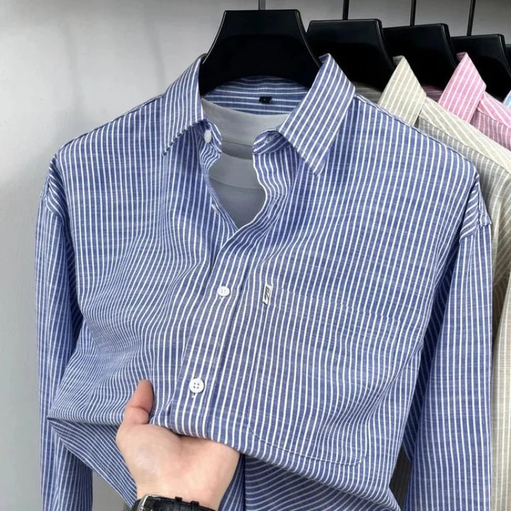 Chemise rayée en lin