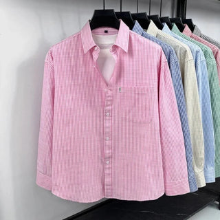 Chemise rayée en lin