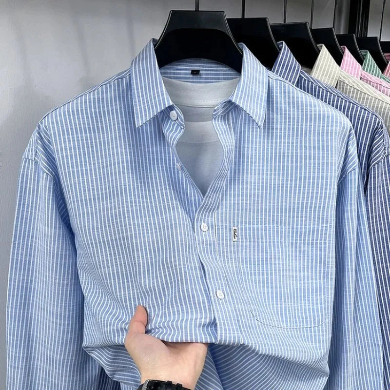 Chemise rayée en lin