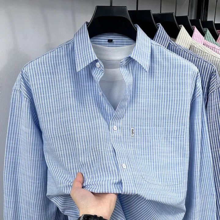 Chemise rayée en lin