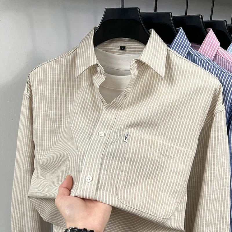 Chemise rayée en lin