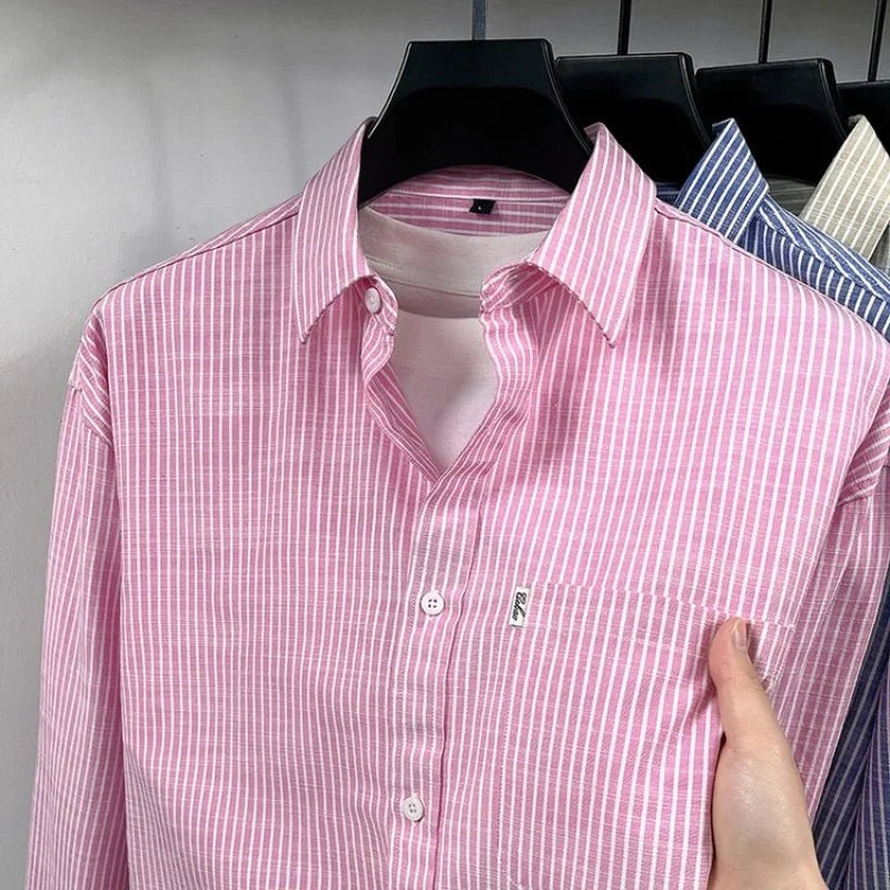 Chemise rayée en lin