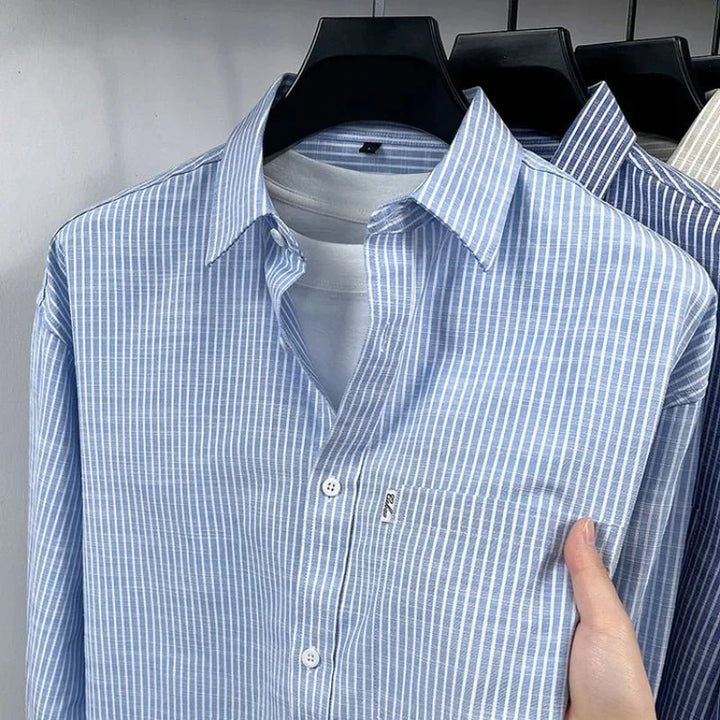 Chemise rayée en lin
