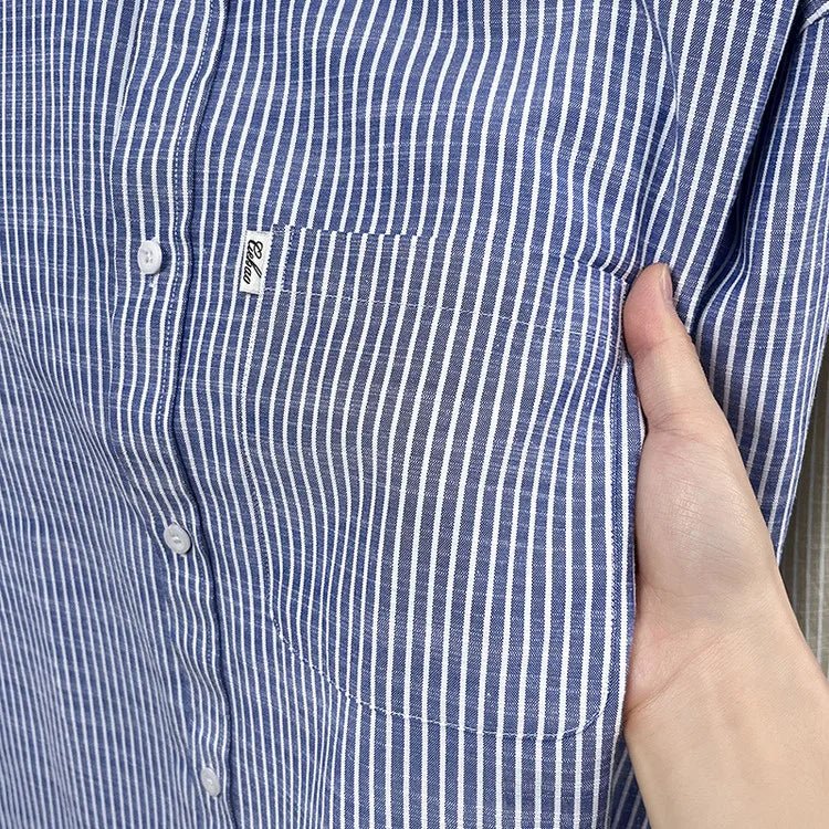 Chemise rayée en lin