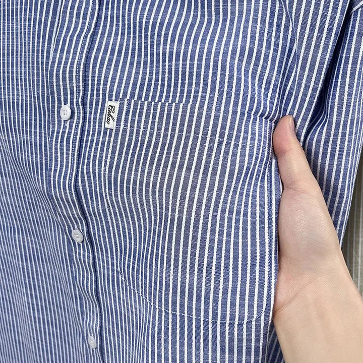 Chemise rayée en lin