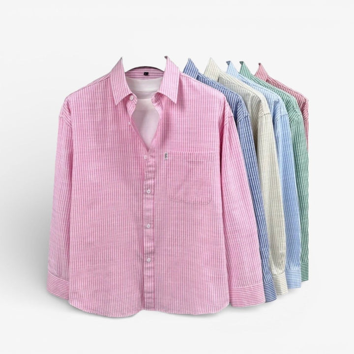 Chemise rayée en lin