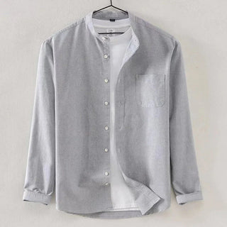 Chemise Oxford en coton à col officier