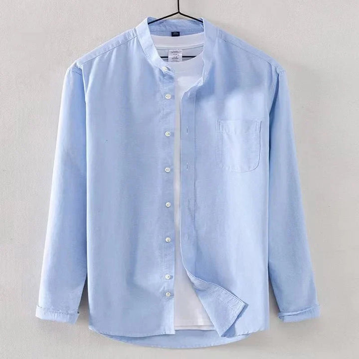 Chemise Oxford en coton à col officier