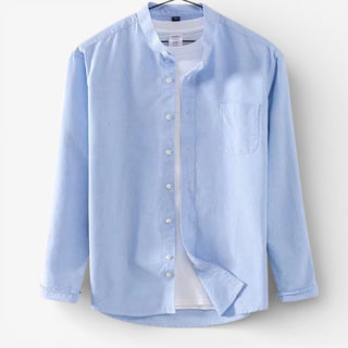 Chemise Oxford en coton à col officier