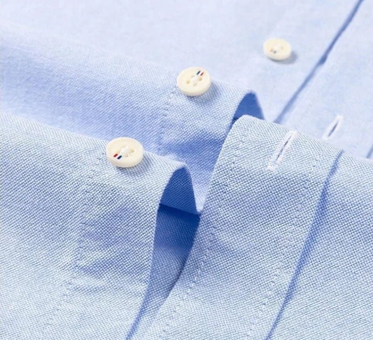 Chemise Oxford en coton à col officier