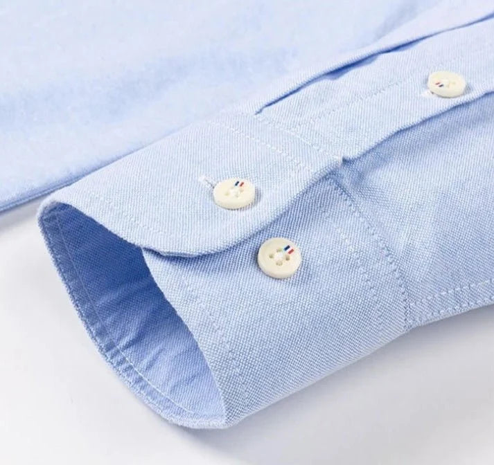 Chemise Oxford en coton à col officier