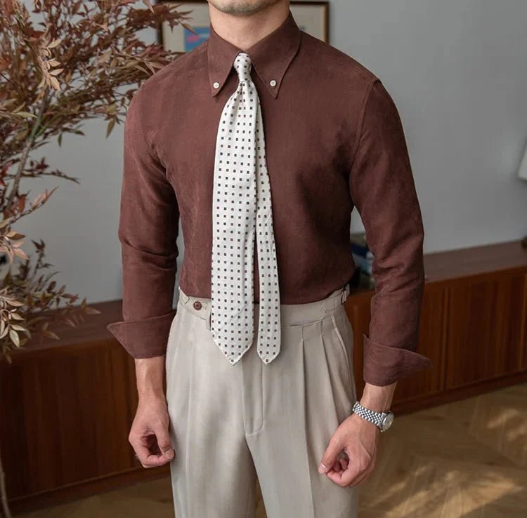 Chemise business slim fit en polyester