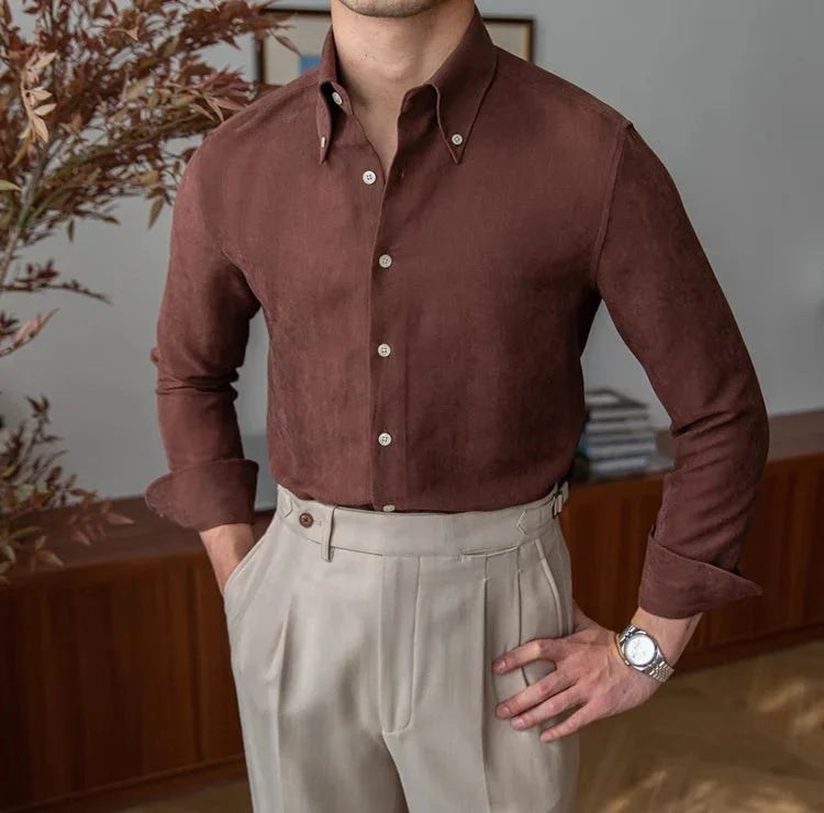 Chemise business slim fit en polyester
