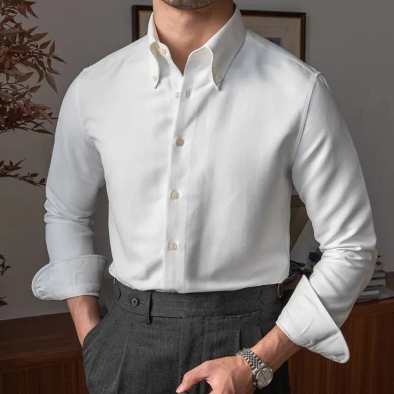 Chemise business slim fit en polyester