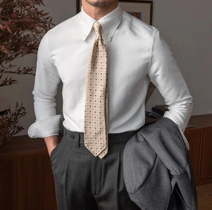 Chemise business slim fit en polyester