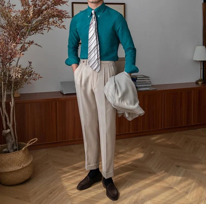 Chemise business slim fit en polyester