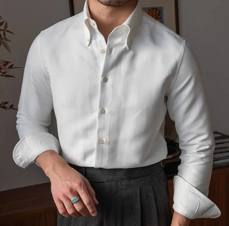 Chemise business slim fit en polyester