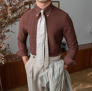Chemise business slim fit en polyester