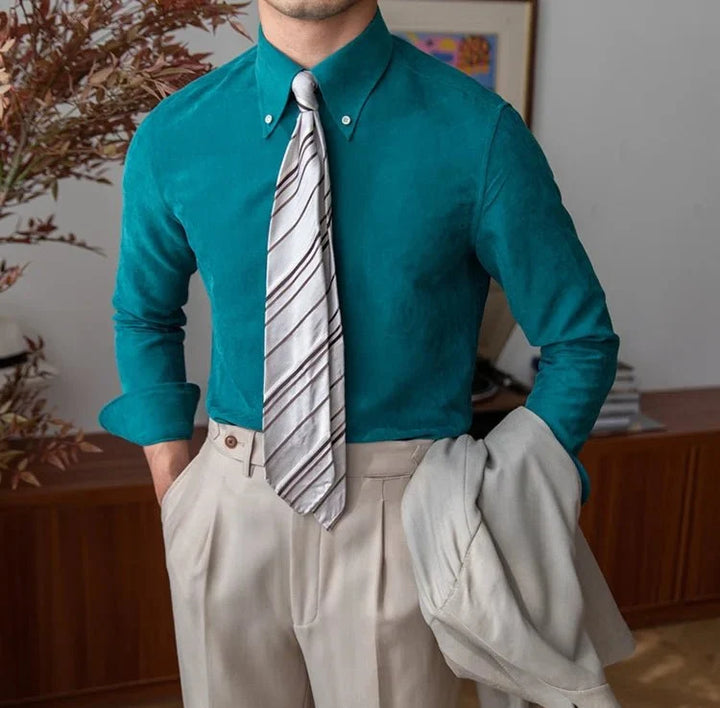 Chemise business slim fit en polyester