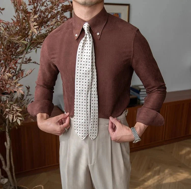 Chemise business slim fit en polyester